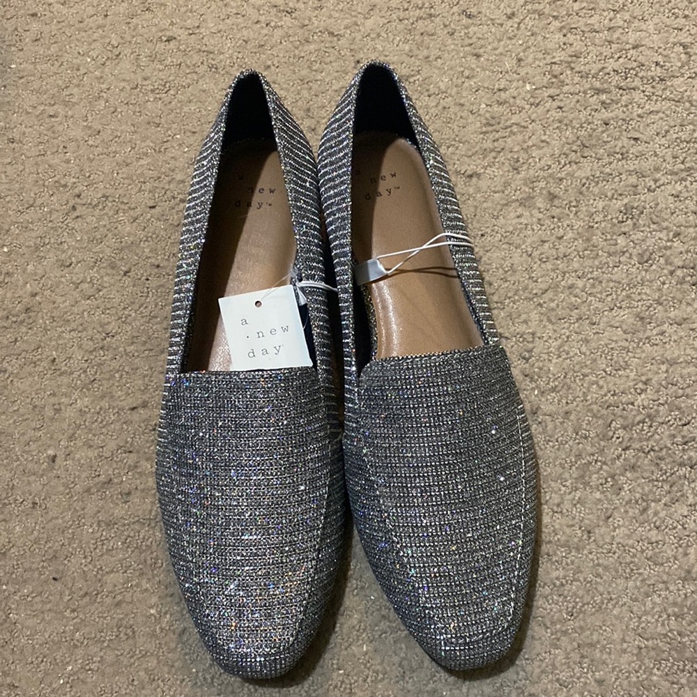 A New Day glitter loafers size 10